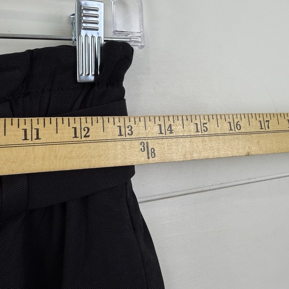 NEW J. Crew Drapey Paper-bag Pant Women 4 Black Belt High Rise Linen Ankle AB672 - Picture 9 of 16